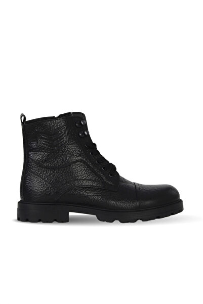 Bueno Shoes حذاء مسطح للرجال من الجلد باللون الأسود 43mb2500035