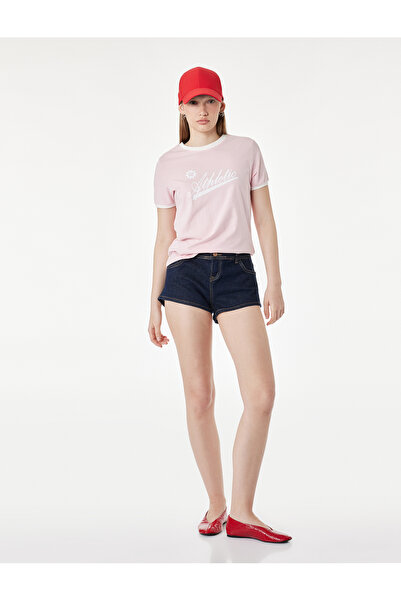 Koton Regular Fit Short Sleeve Cotton Crew Neck Printed T-Shirt