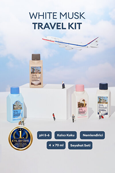 Milk Baobab Yoğun Nem Sunan Saç ve Vücut Seyahat Seti Original Travel Kit (Wh...