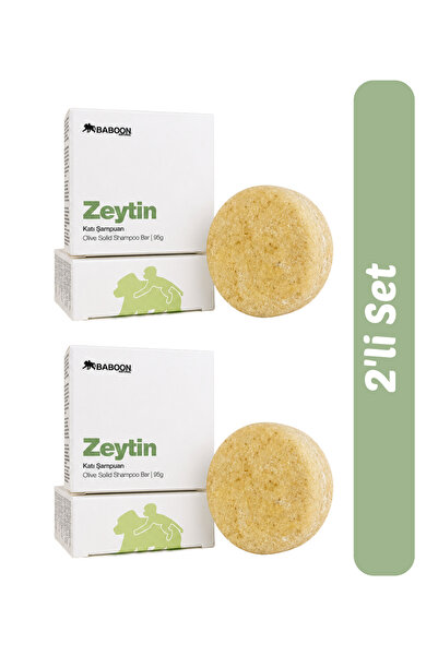 Baboon Natural Zeytin Katı Şampuan 2’li Set | Tüm Saç Tipleri İçin Nazik Bakı...