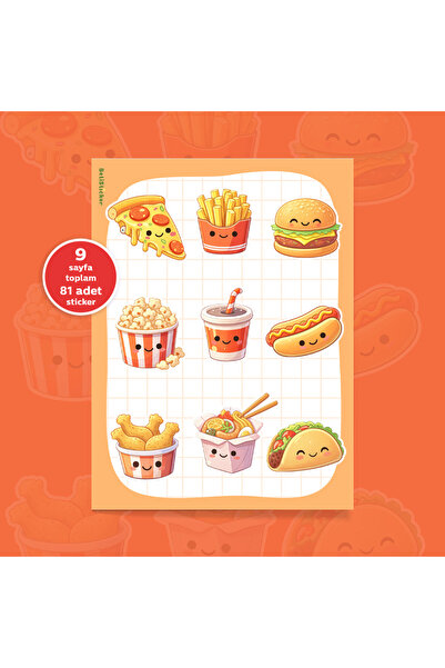 To Design Lab Set de autocolante Fun Food 3 seturi diferite 9 coli/81 autocol...