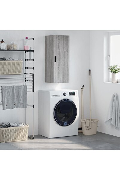 Concept Dulap montat pe perete, gri sonoma, 34,5x34x90 cm