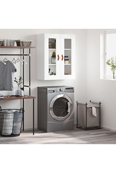 Concept Dulap cu montaj pe perete, alb extralucios, 69,5x34x90 cm