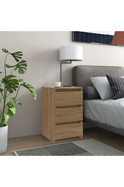 Concept Noptiere, 2 buc., stejar sonoma, 40x35x62,5 cm, lemn compozit