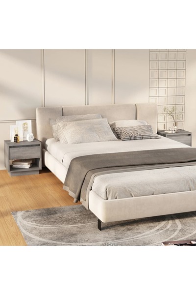 Concept Noptiere, stejar gri sonoma, 2 buc., 45x34x44 cm, PAL