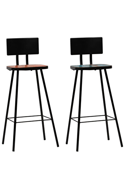 Concept Scaune de bar, 2 buc., lemn masiv reciclat