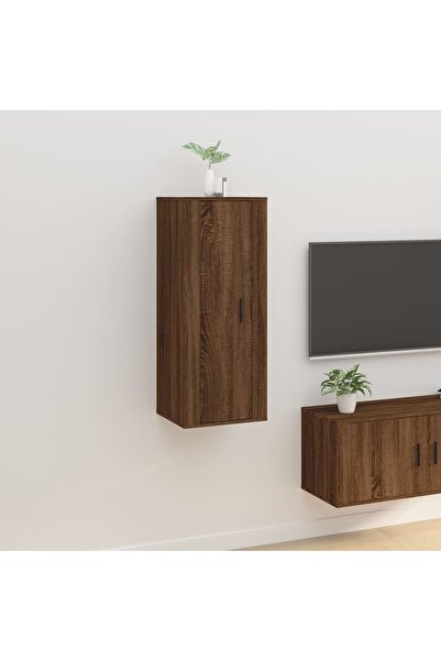 Concept Dulap TV montat pe perete, stejar maro, 40x34,5x100 cm