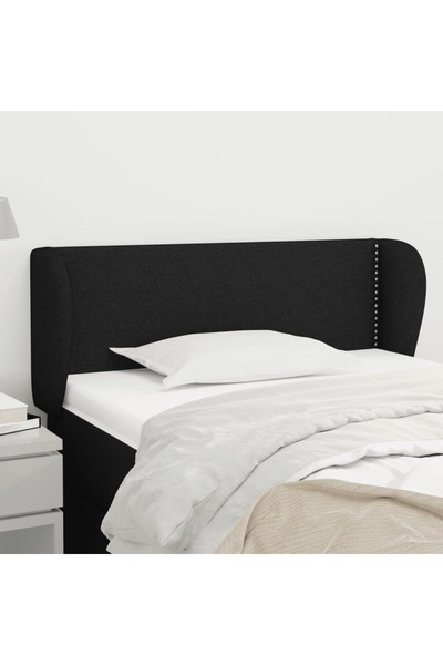 Concept Tăblie de pat cu aripioare negru 83x23x78/88 cm material textil