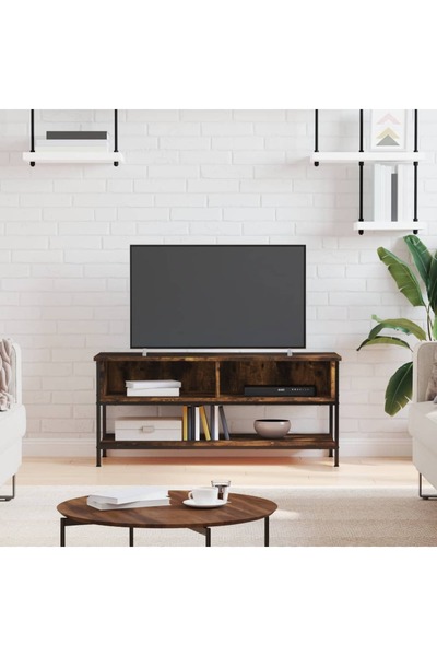 Concept Dulap TV, stejar afumat, 100x35x45 cm, lemn prelucrat