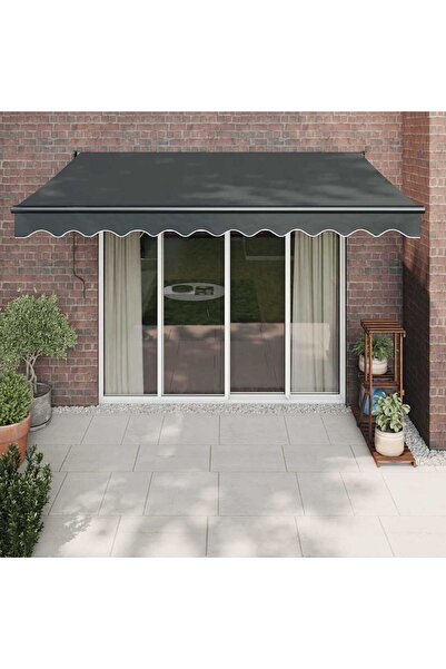 Concept Copertină retractabilă, antracit, 3,5x2,5 m, textil și aluminiu