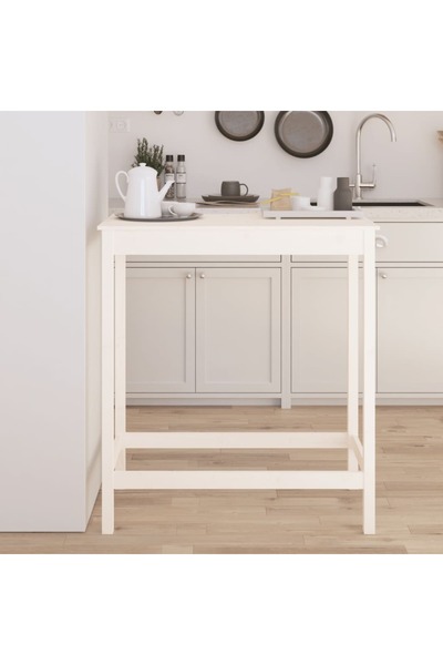 Concept Masă de bar, alb, 100x50x110 cm, lemn masiv de pin