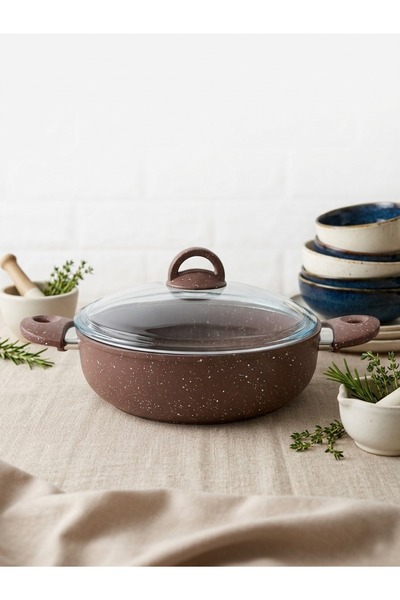 Nese Ev Granite Shallow Pot, Induction Base - 26 cm