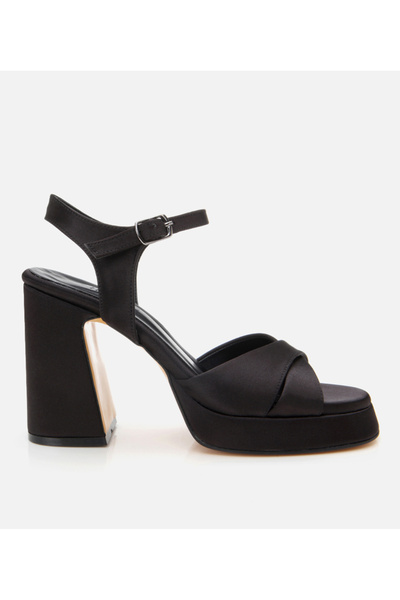 Hotiç Women's Black Evening Dress High Heel Sandals
