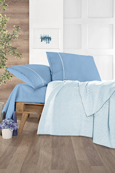 Monolisse Cozy Piping Pique Set Double Dark Turquoise 200*230 cm