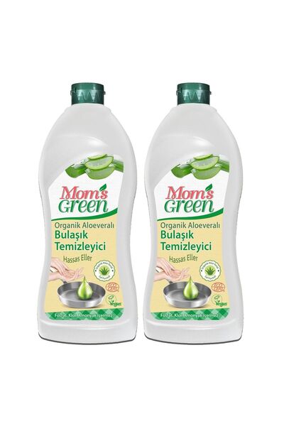 Mom's Green 2'li Set - 750 ml Organik Aloeveralı Elde Bulaşık Temizleyici (75...