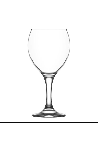 LAV Misket Cam Goblet 6'lı 365 ml Ayaklı (Şarap Kadehi , Kokteyl Bardağı)