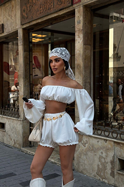 Love Fab Set din două piese: top cu mâneci detașabile și fustă scurtă tip bal...