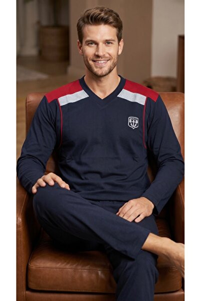 ŞİPKA 100% pamuk LU Single jersey MUŠKA PIZAMA SA V-OGRACOM SET 980
