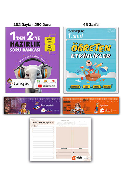Tonguç Yayınları 2. Sınıf 1 Den 2 Ye Hazırlık Yaz Tatili Kitabı Etkinlikli So...