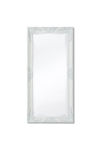 Concept Oglindă verticală în stil baroc, 100 x 50 cm, alb