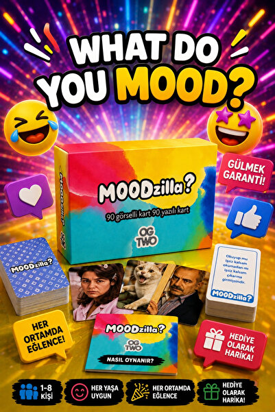 MOODzilla Adult Board Game - Which Mode is Moodun What is Fun Family Group Friend Card Game