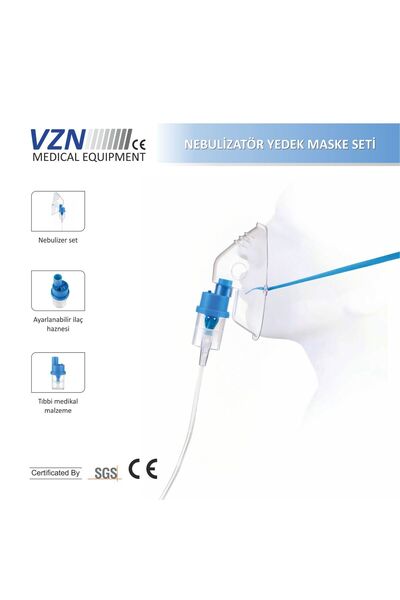 FİXFLEX VZN BASINÇ AYARLI HAZNELİ NEBULİZATÖR MASKESİ (YETİŞKİN) 1 ADET