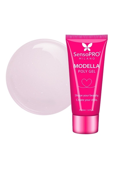 SensoPRO Milano Polygel MODELLA - Roz Cristal, 30ml