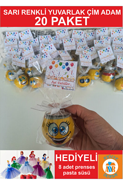 Atölye Doruk 20 Adet Emoji Çim Adam Karne Hediyesi Çocuklar Için Karışık Çimo...
