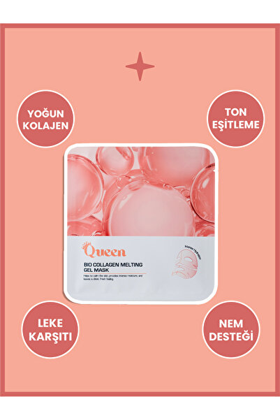 ICEQUEEN Bio Collagen Melting Gel Mask Kolajen & Hyaluronik Asit Nemlendirici...
