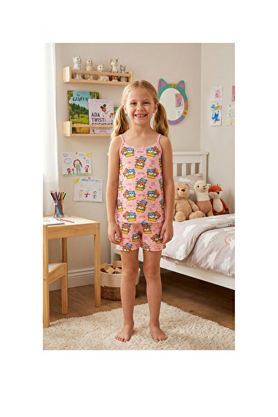 elmas kids Set boxer pentru fetiță, bumbac, roz, cu model de pisici drăguțe