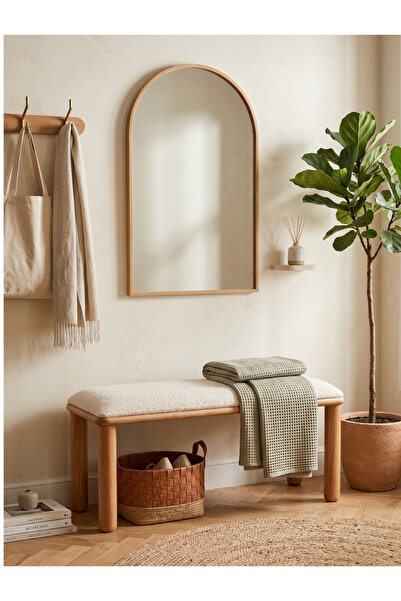 Woodenbend Arya Natural Ahşap Bench – Kayın Ağacı, Bohem İskandinav Tasarım, ...