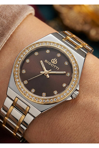 Bigotti Quotidiano Silver and Gold Stainless Steel Watch for Women BG.1.10551-4