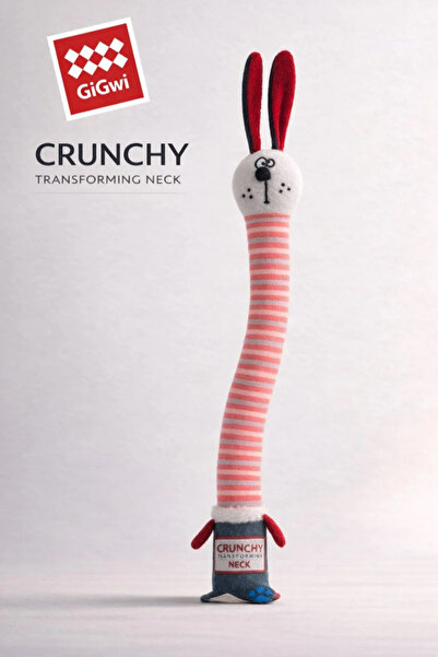 Gigwi Crunchy Neck Serisi Sesli & Çıtırtılı Tavşan – Esneyen Boyunlu Peluş Kö...