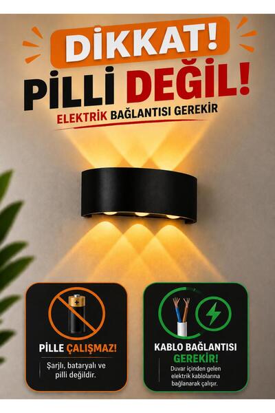 Indoor & Outdoor 6x1 Watt Wall Lamp Amber Color