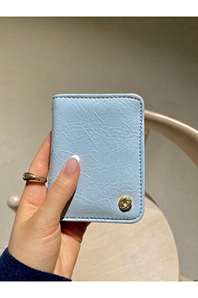 dericom Women's Mini Blue Wallet with Snap Fastener Card Holder - Small Walle...