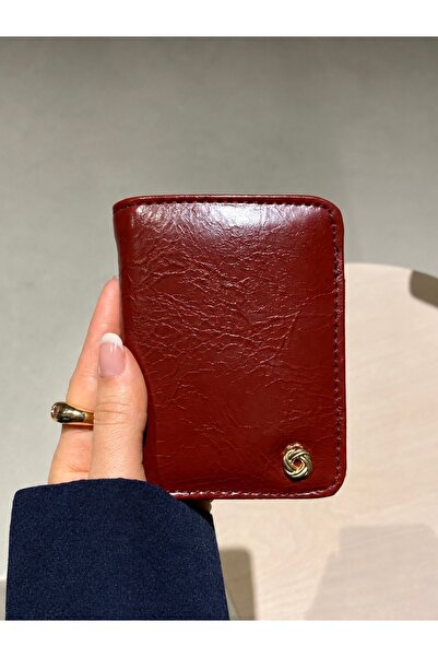 dericom Women's Mini Burgundy Wallet with Snap Fastener Card Holder - Small W...