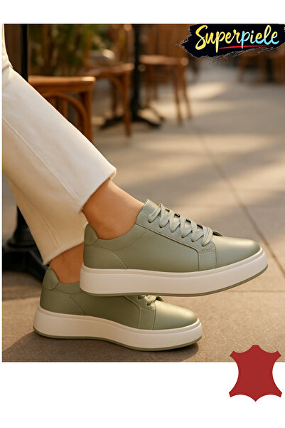 ANGEL BLUE Sneakers dama casual din piele naturala cu inchidere siret ,talpa ...