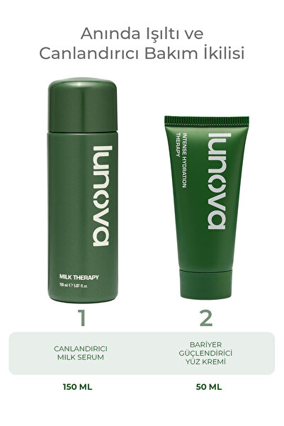 Lunova 150 ML Milk Therapy Nemlendirici Serum ve Bariyer Güçlendirici Yüz Kre...