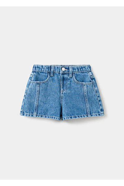 MANGO Baby Zımbalı denim şort