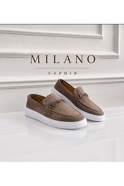 Milano Saphir LOAFER KUM SÜET HAKİKİ DERİ DİKİŞLİ EVA TABAN