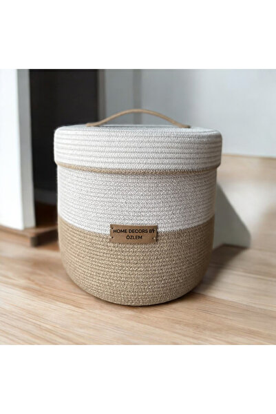 Wicker basket with lid decorative basket storage box organizer organizer screening handmaemde