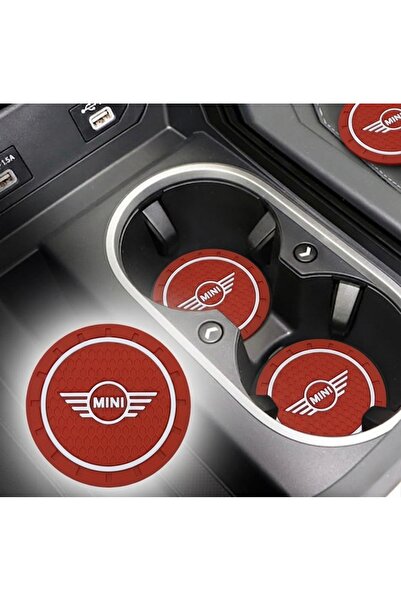 Mini مجموعة كوبر R55-R60 F54-F60 مكونة من قطعتين تحت الكوب بشعار أحمر مقاس 72 مم