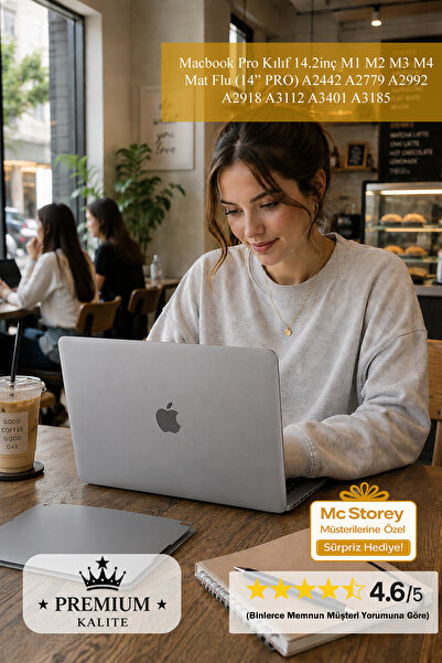 Mcstorey Macbook pro case 14.2 inch m1 m2 m3 m4 matte flu (14" pro) a2442 a27...
