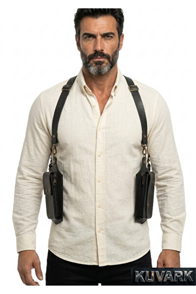 KUVARK Veyron Holster Deri Erkek Çantası • El Yapımı • Hakiki Deri • Omuz Ask...