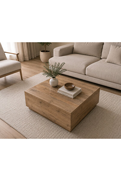 Nenu Nova Nenu Kare Orta Sehpa - Modern Tasarım - 70x70 - Modern Blok Orta Sehpa