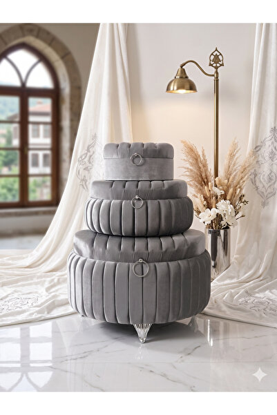 Duru Çeyiz Sandıkları 3*LÜ D SANDIK DAMAT GELİN BOHCASI
