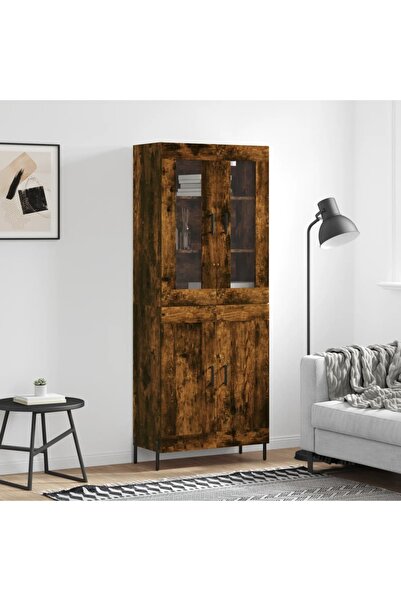 Concept Dulap înalt, stejar fumuriu, 69,5x34x180, lemn compozit
