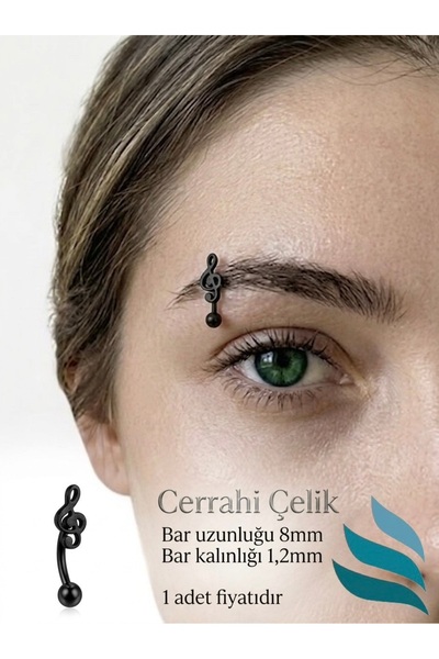Bylin Cerrahi Çelik Sol Anahtarı Rook,Snog,Venom,Kaş Muz Piercing/banana Pier...
