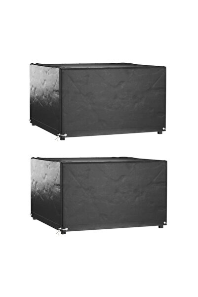 Concept Huse mobilier grădină, 2 buc, 8 ocheți, 132x132x80 cm, pătrat