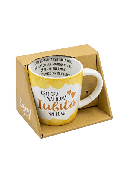 Bobo Cană de porțelan „Ești cea mai bună iubită din lume”